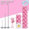 DECOJOY Balloon Column Stand Set of 2, Adjustable 7 Feet Balloon Arch Stands with Bases for Floor, Tall Balloon Tower Pillar Assembly Kit for Graduation, Birthday, Party, Baby Shower Decoration